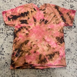 Hand reverse tie-dyed tshirt